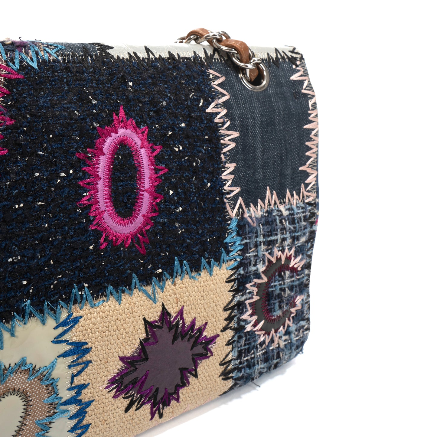 Chanel Resort 2011 Multicolour Patchwork Classic Flap Jumbo Bag