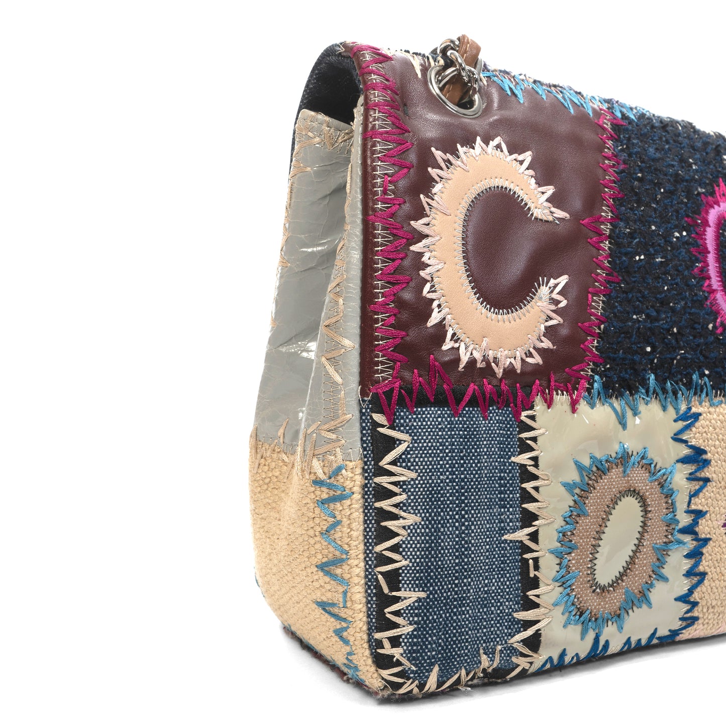 Chanel Resort 2011 Multicolour Patchwork Classic Flap Jumbo Bag