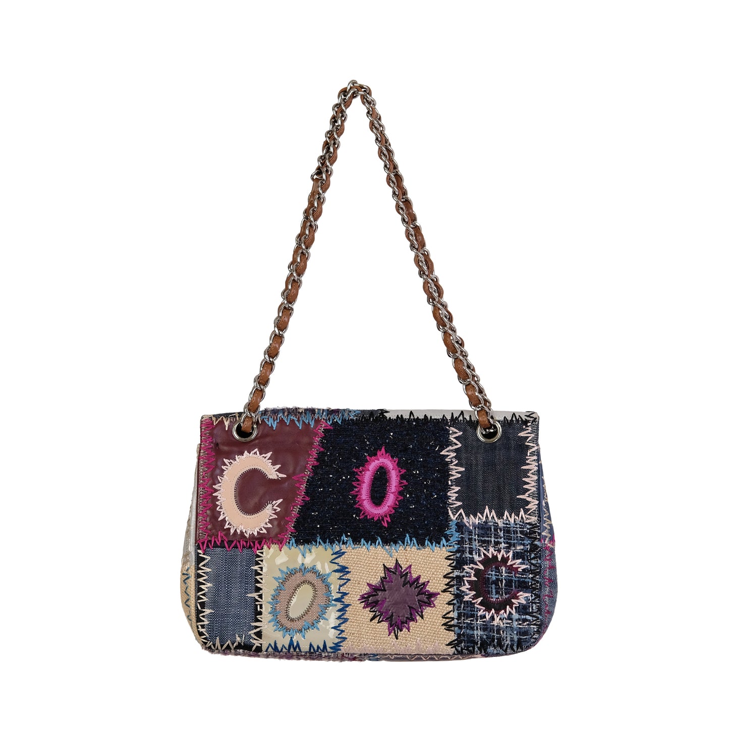 Chanel Resort 2011 Multicolour Patchwork Classic Flap Jumbo Bag