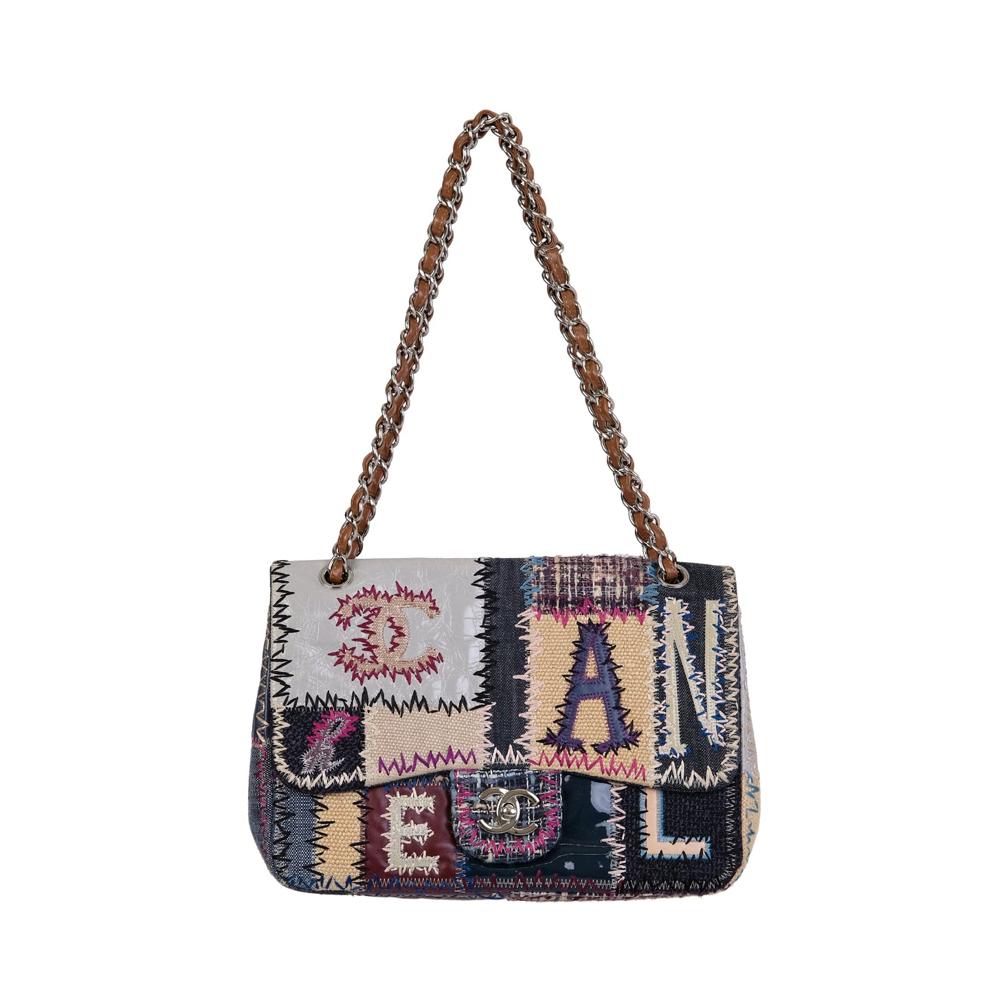 Chanel Resort 2011 Multicolour Patchwork Classic Flap Jumbo Bag