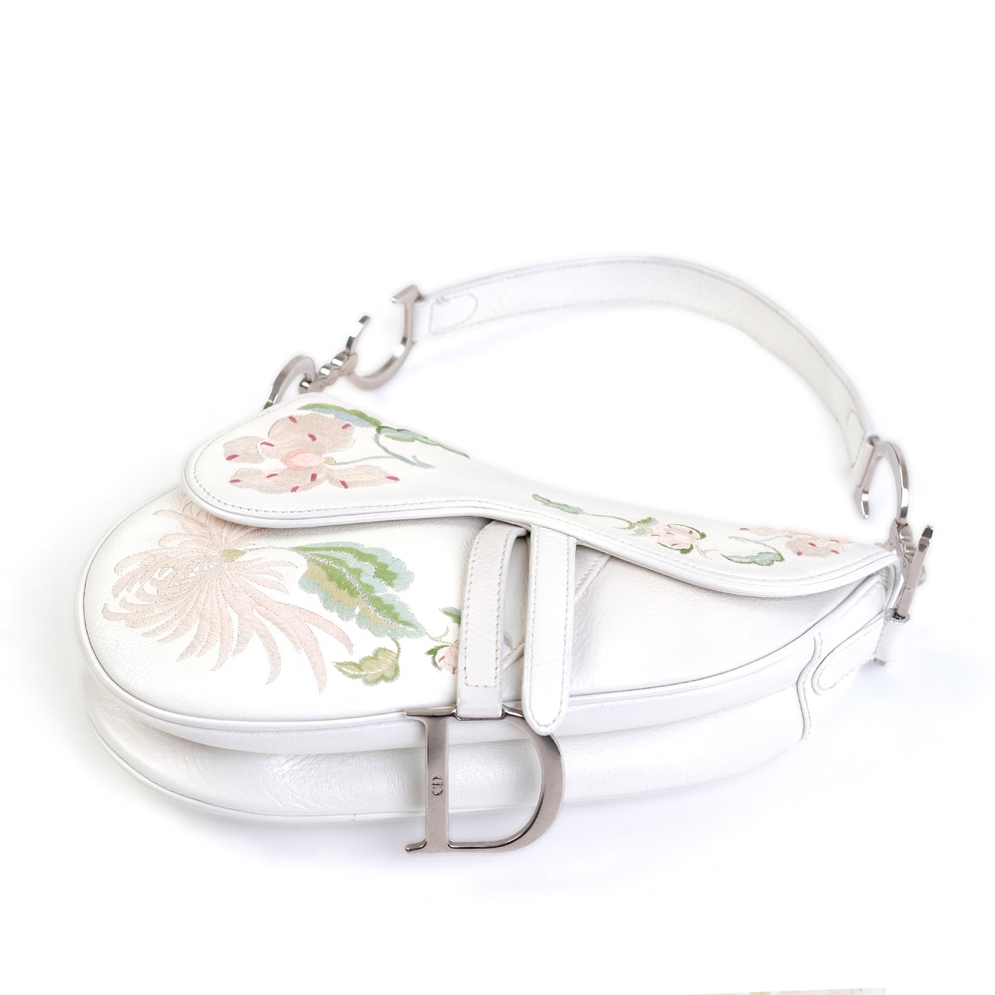 Dior SS2005 Floral Embroidered Saddle Bag