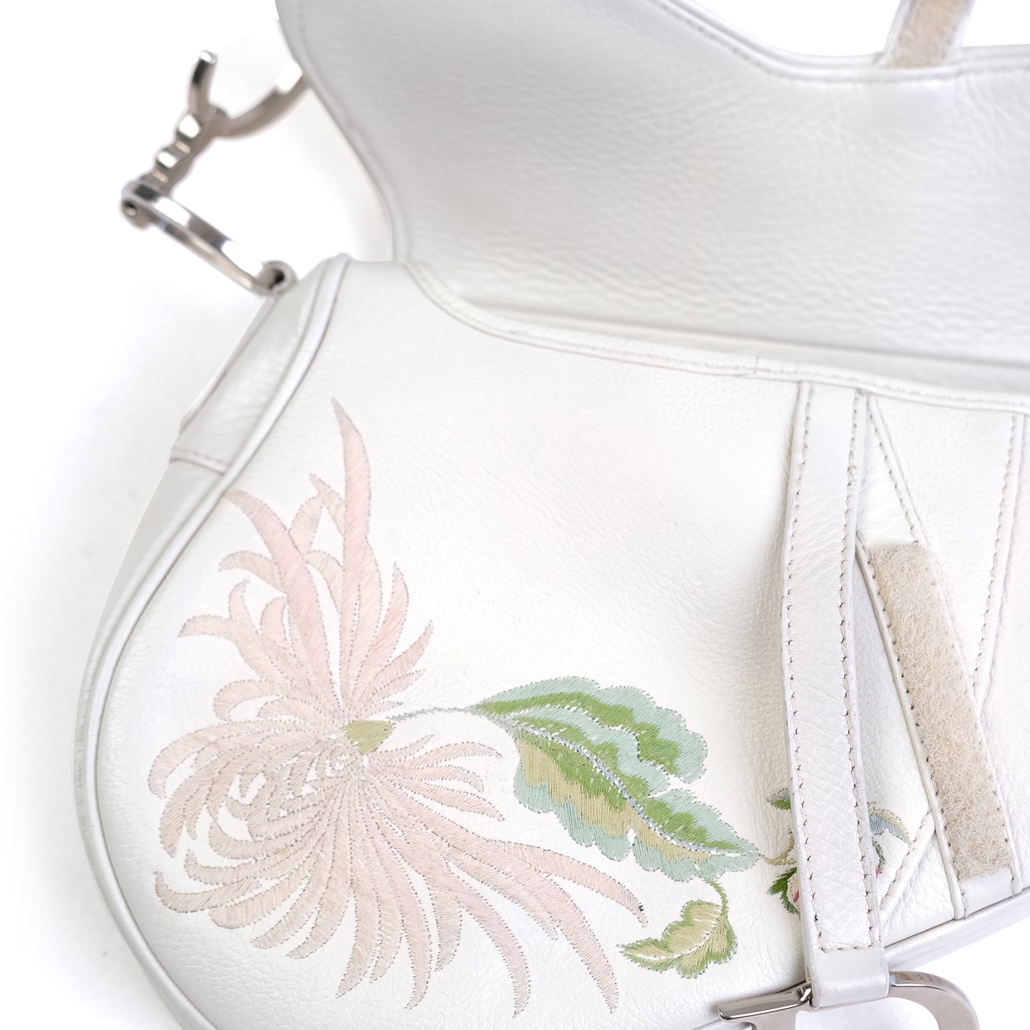 Dior SS2005 Floral Embroidered Saddle Bag