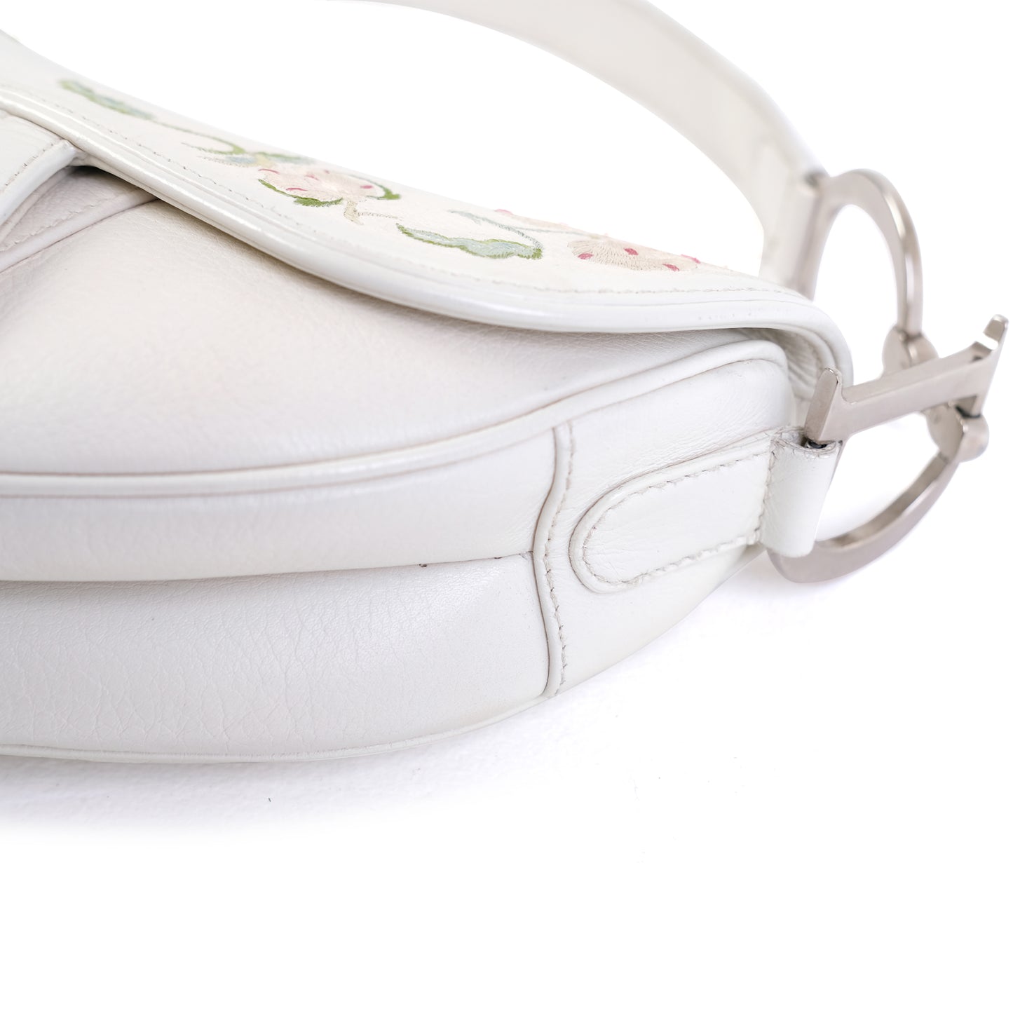 Dior SS2005 Floral Embroidered Saddle Bag