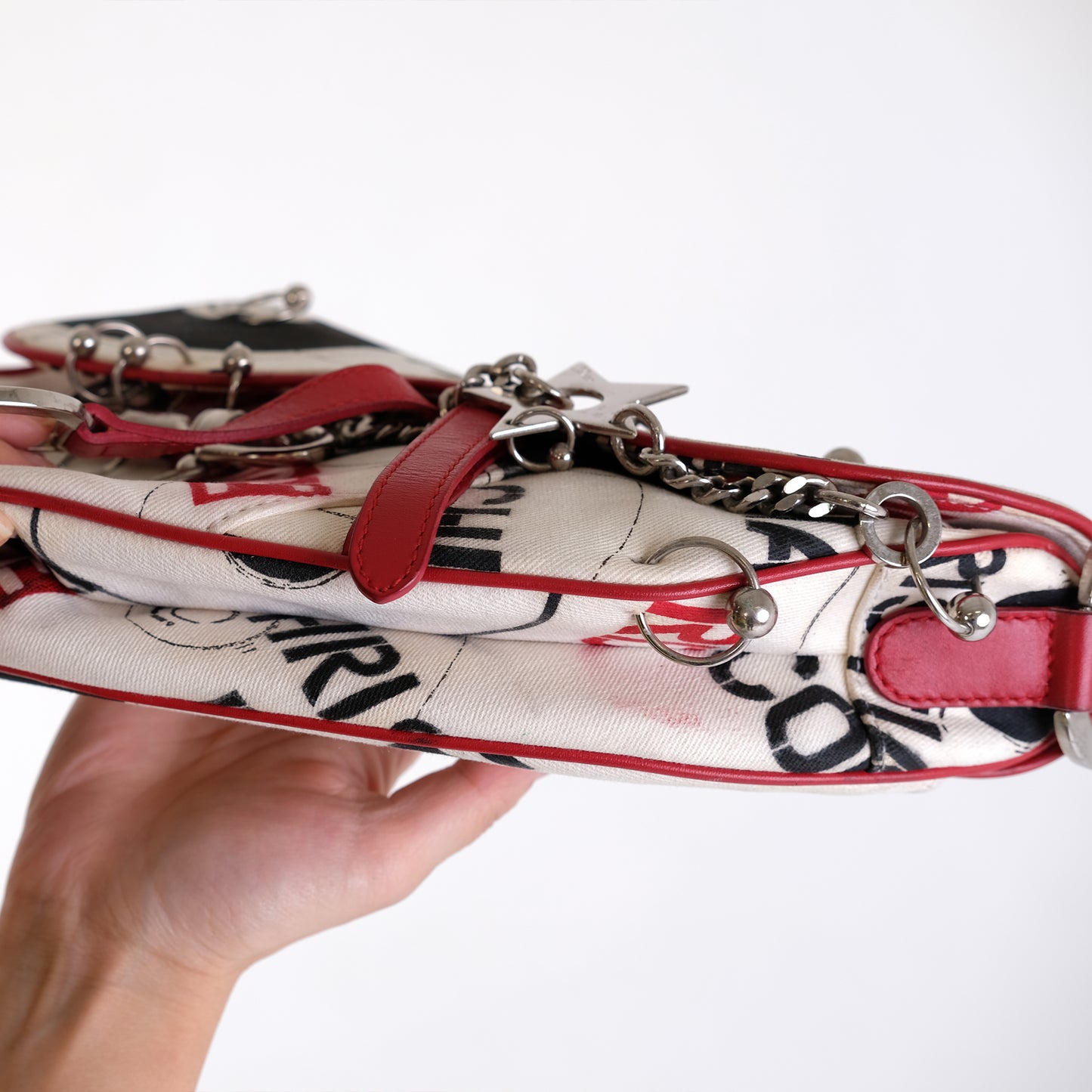Dior SS2004 Hardcore Piercing Saddle Bag