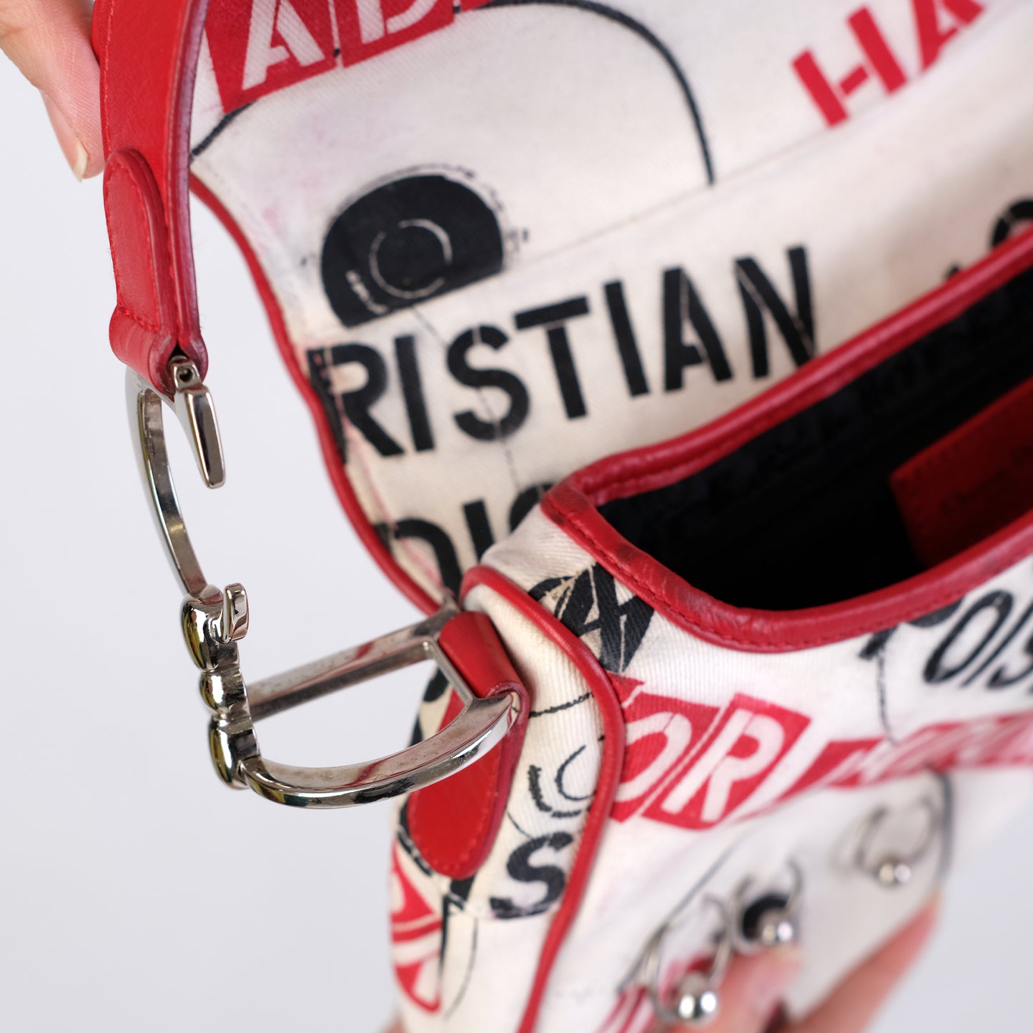 Dior SS2004 Hardcore Piercing Saddle Bag