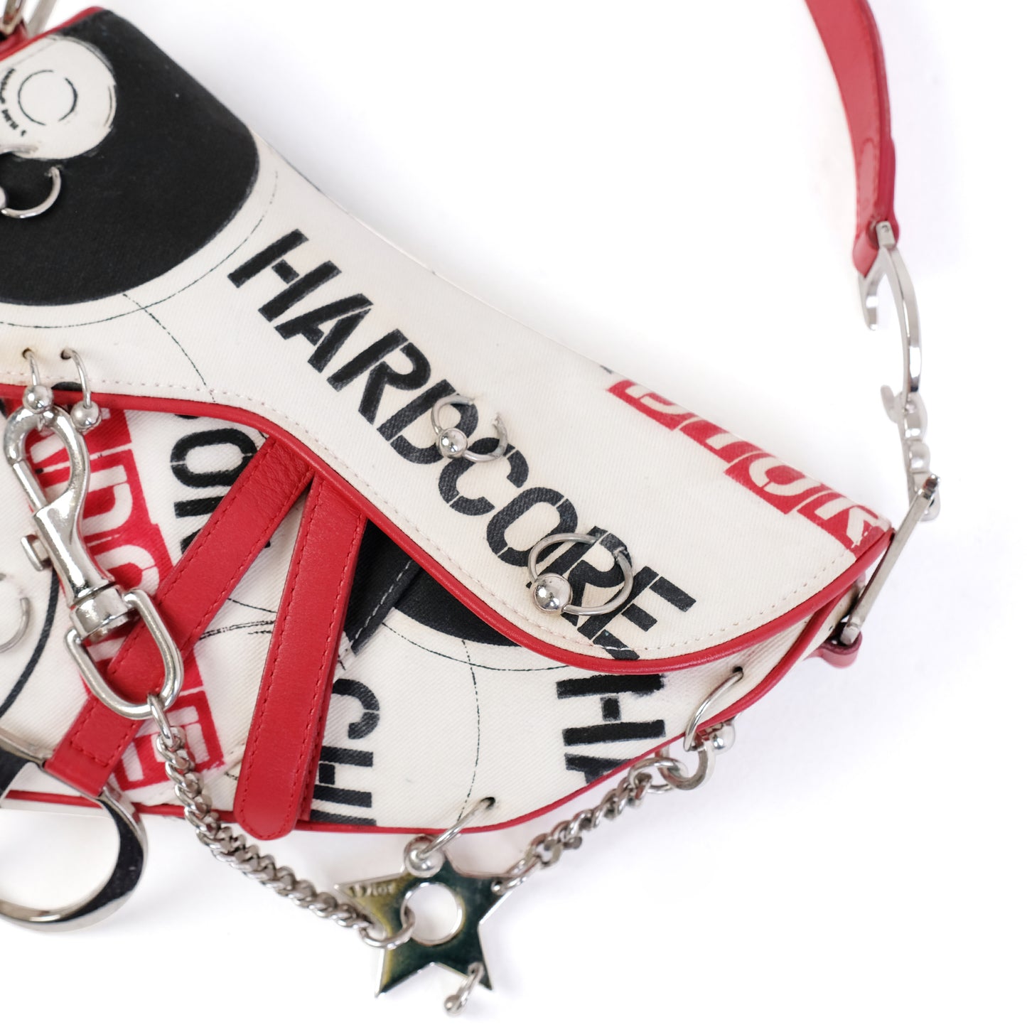Dior SS2004 Hardcore Piercing Saddle Bag