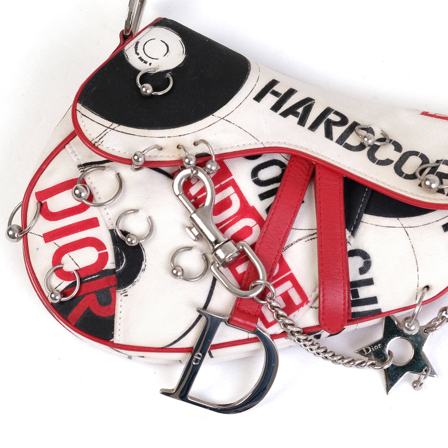 Dior SS2004 Hardcore Piercing Saddle Bag