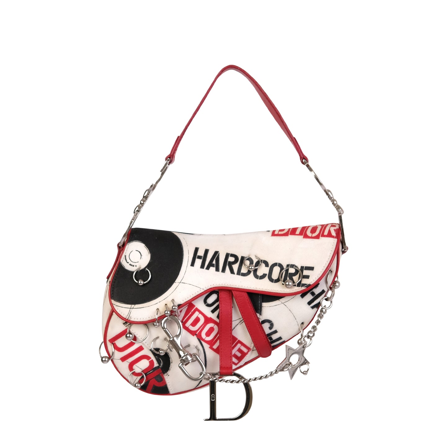 Dior SS2004 Hardcore Piercing Saddle Bag