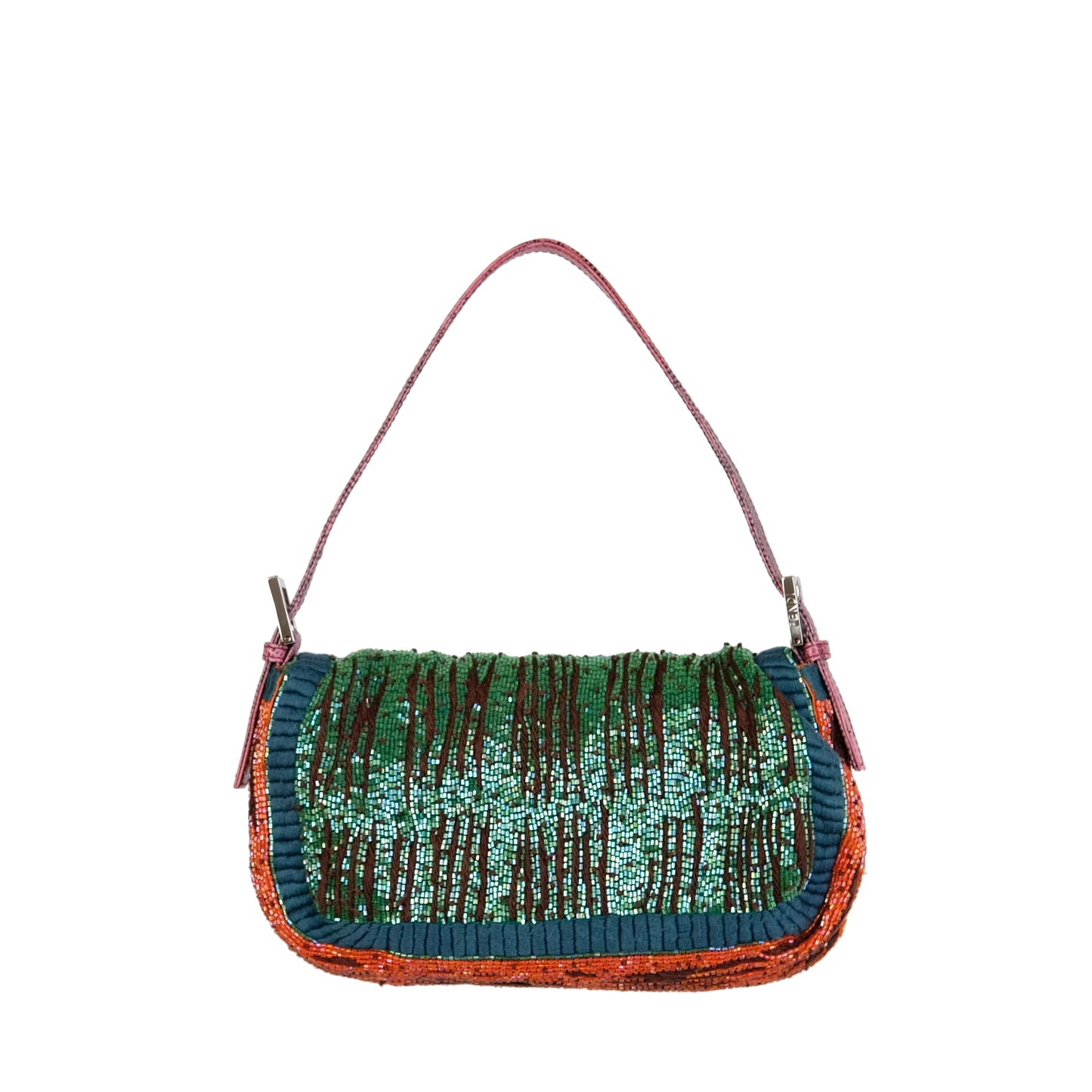 Fendi FW1999 Multicolour Beaded Baguette Bag