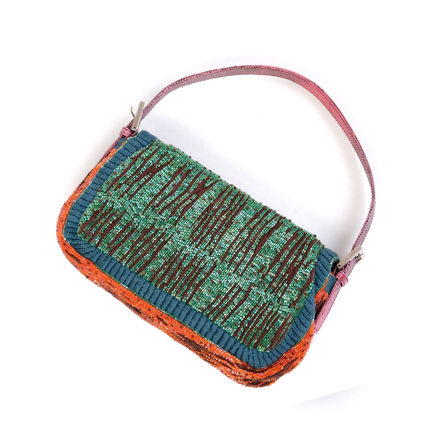 Fendi FW1999 Multicolour Beaded Baguette Bag