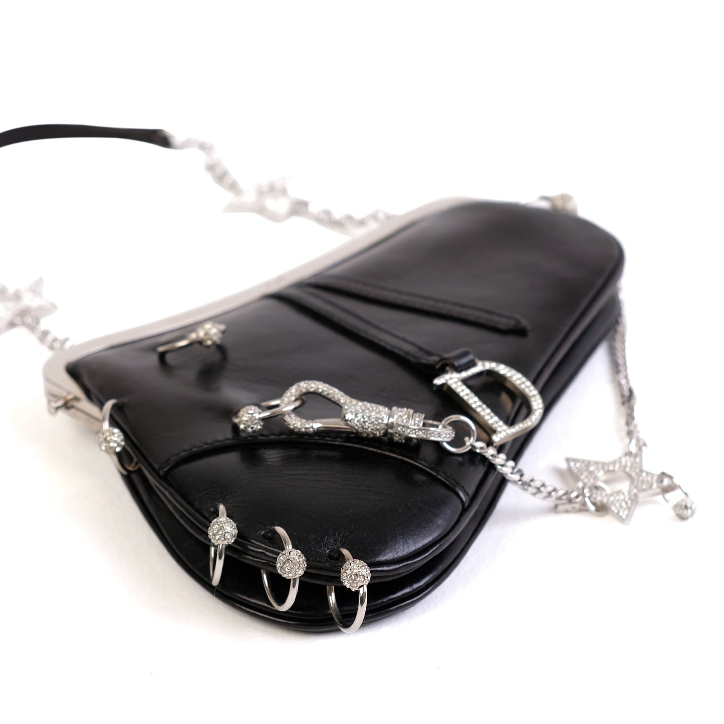Dior Hardcore Piercing Mini Evening Saddle Bag