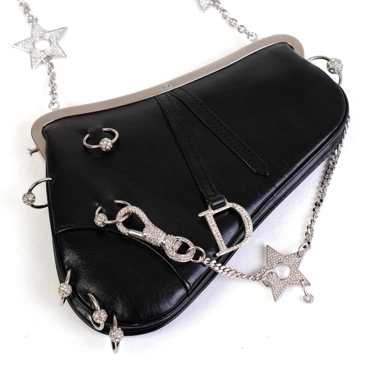 Dior Hardcore Piercing Mini Evening Saddle Bag