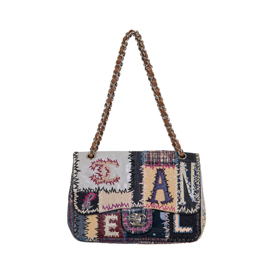 Chanel Resort 2011 Multicolour Patchwork Classic Flap Jumbo Bag