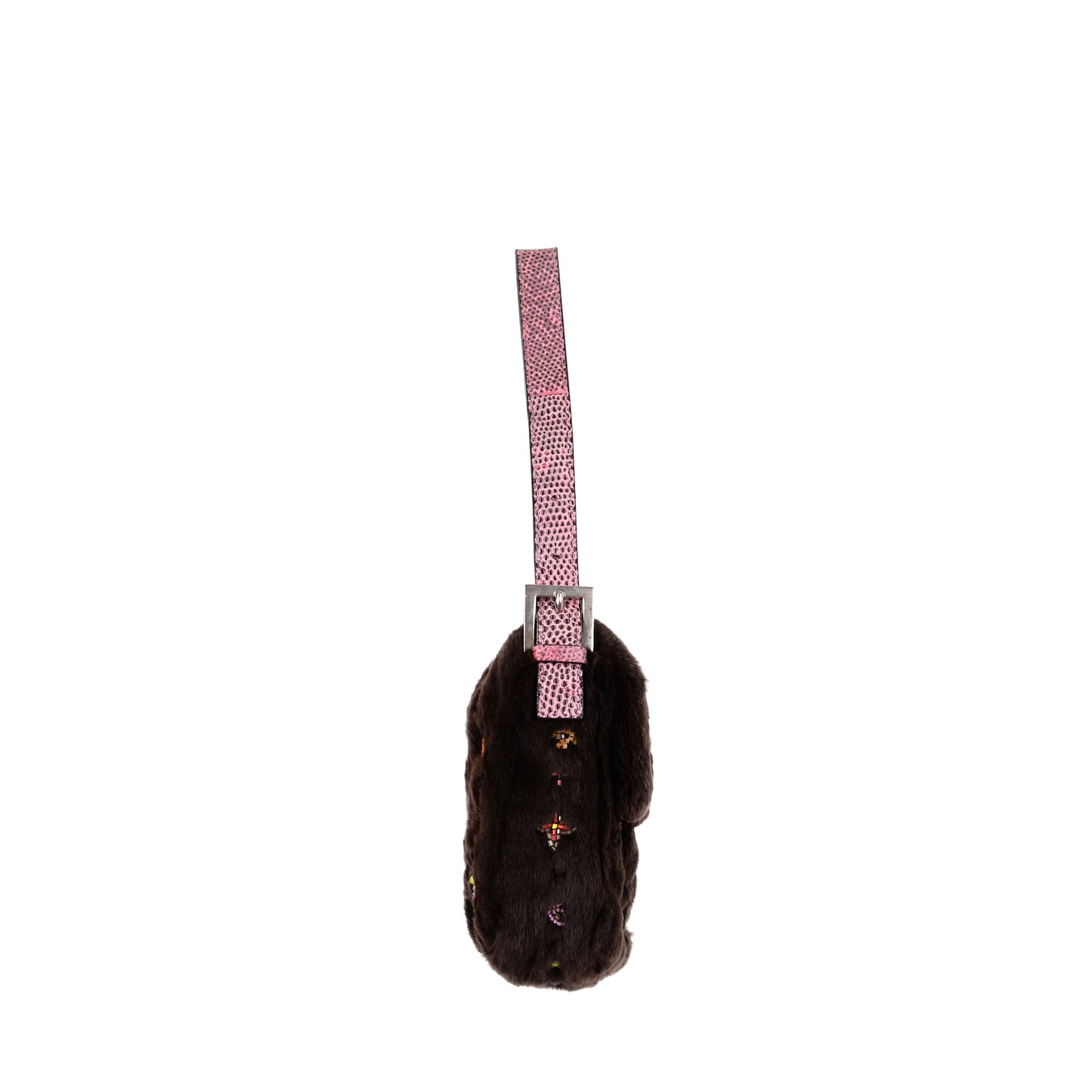Fendi FW1999 Beaded Fur Baguette Bag