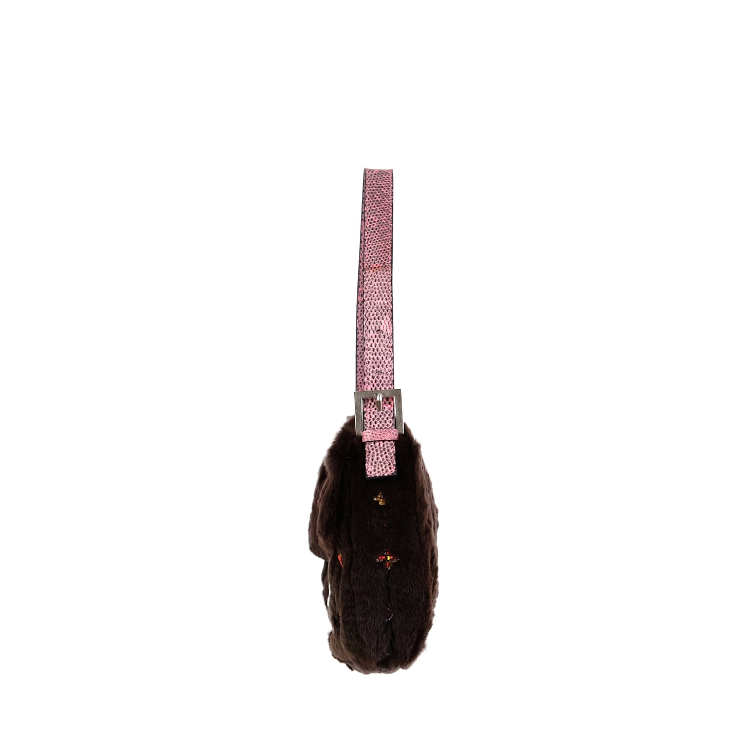 Fendi FW1999 Beaded Fur Baguette Bag