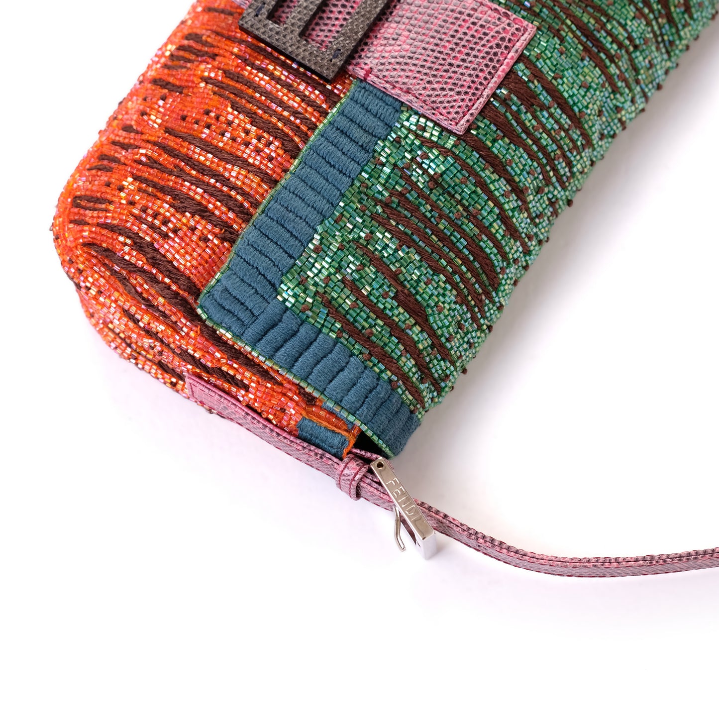 Fendi FW1999 Multicolour Beaded Baguette Bag