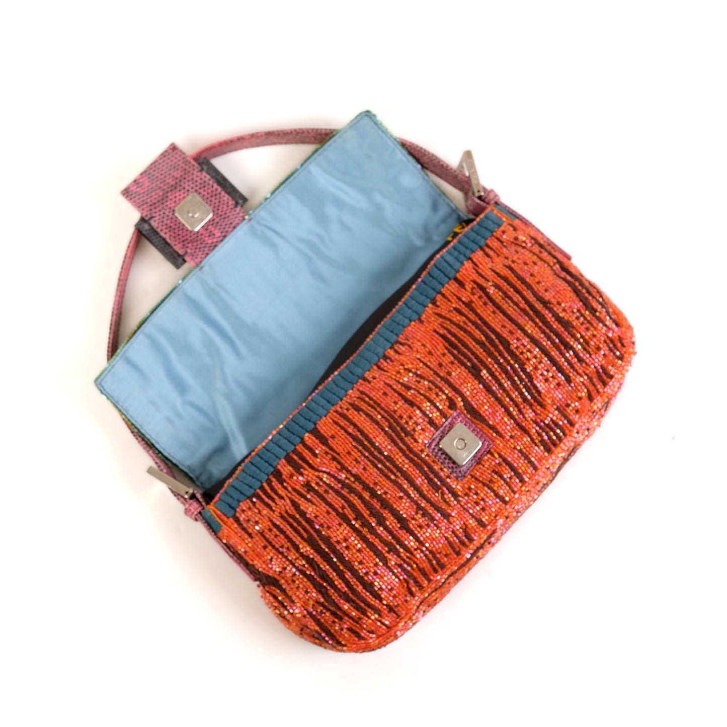 Fendi FW1999 Multicolour Beaded Baguette Bag